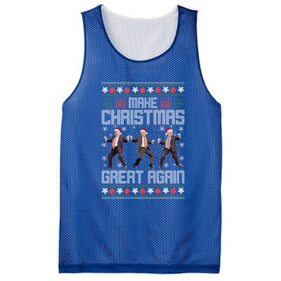 Make Christmas Great Again Santa Trump Dance Ugly Xmas Gift Mesh Reversible Basketball Jersey Tank