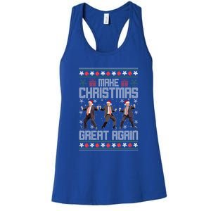 Make Christmas Great Again Santa Trump Dance Ugly Xmas Gift Women's Racerback Tank