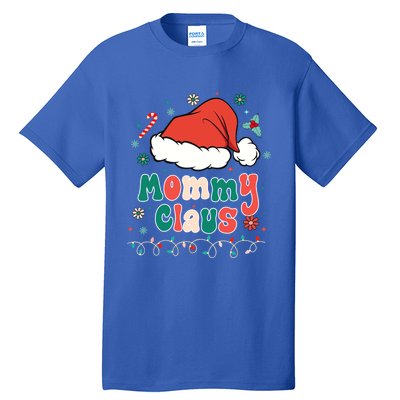 Mommy Claus Gift Groovy Christmas Pajamas For Family Cute Gift Tall T-Shirt