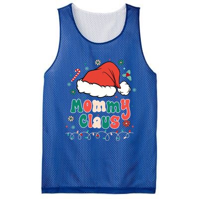 Mommy Claus Gift Groovy Christmas Pajamas For Family Cute Gift Mesh Reversible Basketball Jersey Tank