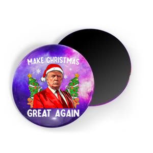 Make Christmas Great Again Funny Santa Trump 2024 Magnet