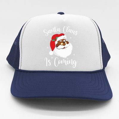 Merry Christmas Gift 2020 Santa Claus Is Coming Gift Trucker Hat