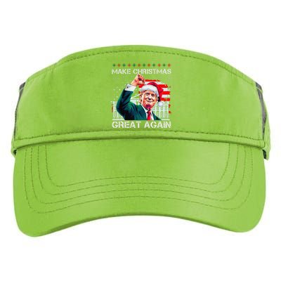 Make Christmas Great Again Funny Santa Trump 2024 Xmas Adult Drive Performance Visor