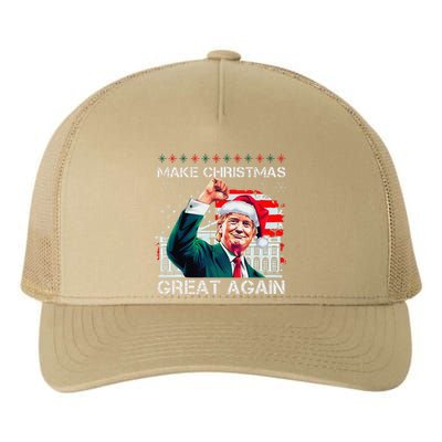 Make Christmas Great Again Funny Santa Trump 2024 Xmas Yupoong Adult 5-Panel Trucker Hat