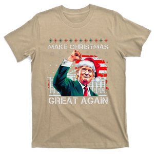 Make Christmas Great Again Funny Santa Trump 2024 Xmas T-Shirt