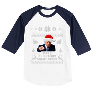 Make Christmas Great Again Donald Trump Holiday Baseball Sleeve Shirt