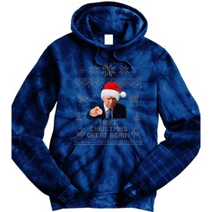 Make Christmas Great Again Donald Trump Holiday Tie Dye Hoodie