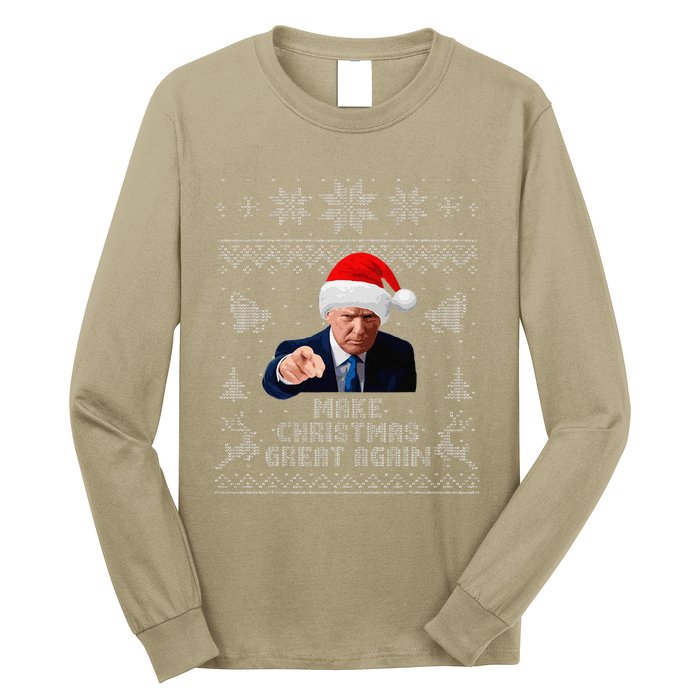 Make Christmas Great Again Donald Trump Holiday Long Sleeve Shirt