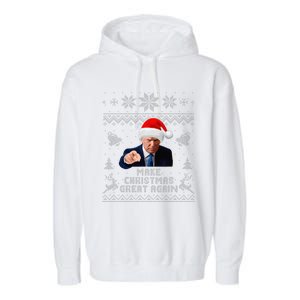 Make Christmas Great Again Donald Trump Holiday Garment-Dyed Fleece Hoodie