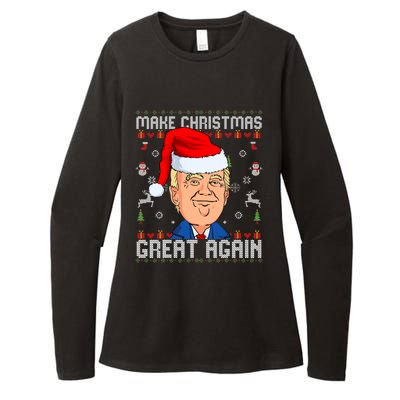 Make Christmas Great Again Trump 2024 Funny Xmas Womens CVC Long Sleeve Shirt