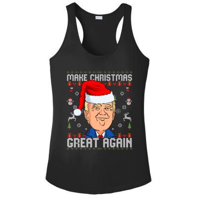 Make Christmas Great Again Trump 2024 Funny Xmas Ladies PosiCharge Competitor Racerback Tank