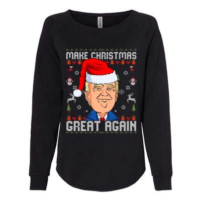 Make Christmas Great Again Trump 2024 Funny Xmas Womens California Wash Sweatshirt