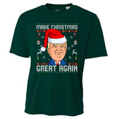 Make Christmas Great Again Trump 2024 Funny Xmas Cooling Performance Crew T-Shirt