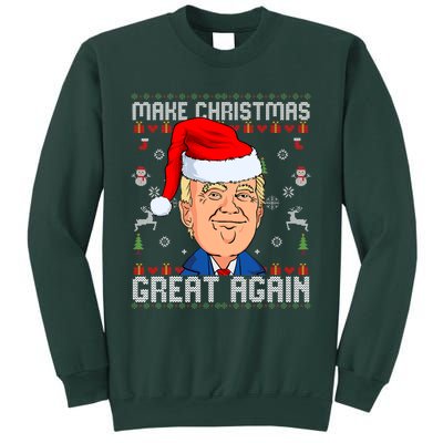 Make Christmas Great Again Trump 2024 Funny Xmas Sweatshirt