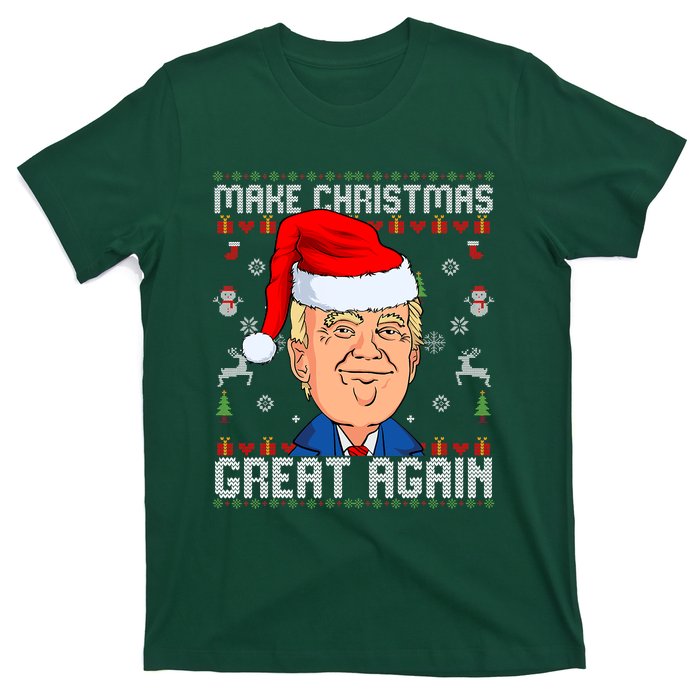 Make Christmas Great Again Trump 2024 Funny Xmas T-Shirt