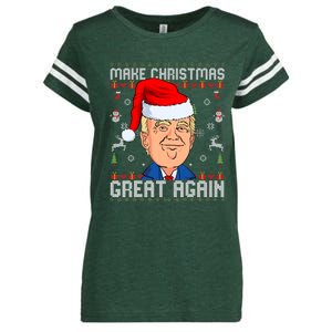 Make Christmas Great Again Trump 2024 Funny Xmas Enza Ladies Jersey Football T-Shirt