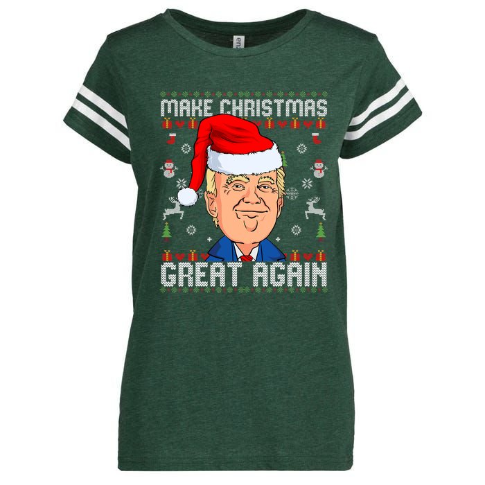 Make Christmas Great Again Trump 2024 Funny Xmas Enza Ladies Jersey Football T-Shirt