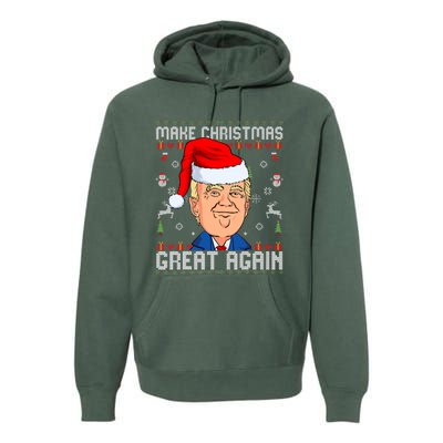 Make Christmas Great Again Trump 2024 Funny Xmas Premium Hoodie