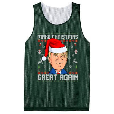 Make Christmas Great Again Trump 2024 Funny Xmas Mesh Reversible Basketball Jersey Tank