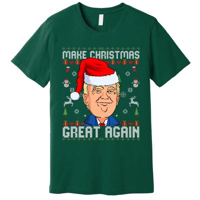 Make Christmas Great Again Trump 2024 Funny Xmas Premium T-Shirt