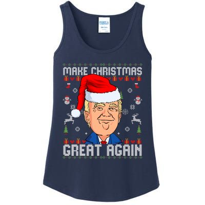 Make Christmas Great Again Trump 2024 Funny Xmas Ladies Essential Tank