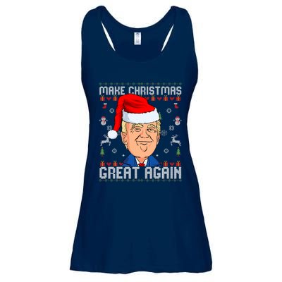 Make Christmas Great Again Trump 2024 Funny Xmas Ladies Essential Flowy Tank