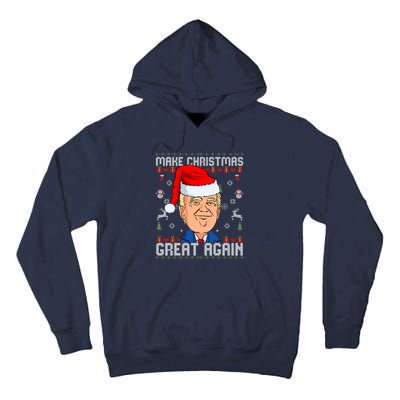 Make Christmas Great Again Trump 2024 Funny Xmas Tall Hoodie