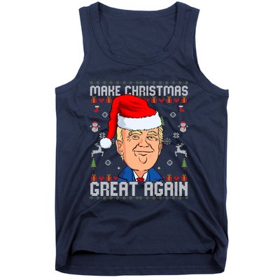 Make Christmas Great Again Trump 2024 Funny Xmas Tank Top