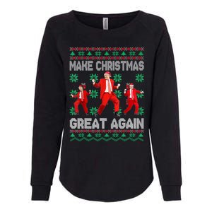 Make Christmas Great Again Santa Trump Dance Xmas Pajamas Gift Womens California Wash Sweatshirt