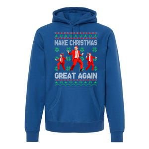 Make Christmas Great Again Santa Trump Dance Xmas Pajamas Gift Premium Hoodie