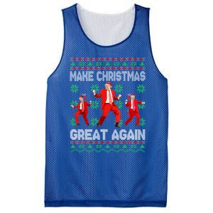 Make Christmas Great Again Santa Trump Dance Xmas Pajamas Gift Mesh Reversible Basketball Jersey Tank