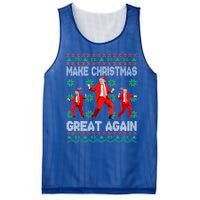 Make Christmas Great Again Santa Trump Dance Xmas Pajamas Gift Mesh Reversible Basketball Jersey Tank