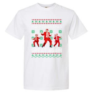 Make Christmas Great Again Santa Trump Dance Xmas Pajamas Gift Garment-Dyed Heavyweight T-Shirt