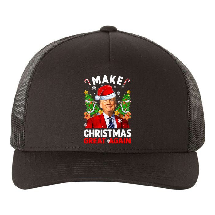 Make Christmas Great Again Funny Donald Trump Santa Xmas Yupoong Adult 5-Panel Trucker Hat