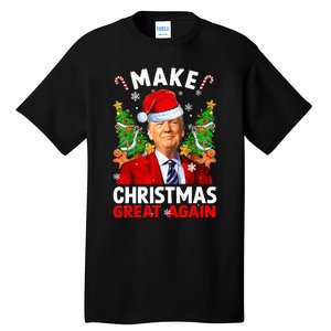 Make Christmas Great Again Funny Donald Trump Santa Xmas Tall T-Shirt