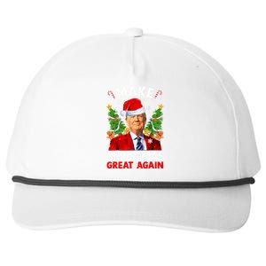 Make Christmas Great Again Funny Donald Trump Santa Xmas Snapback Five-Panel Rope Hat