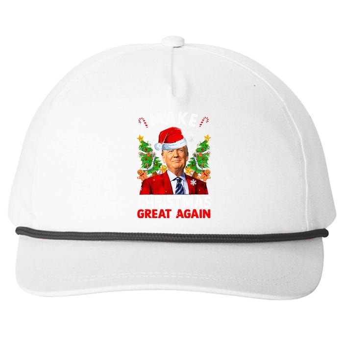 Make Christmas Great Again Funny Donald Trump Santa Xmas Snapback Five-Panel Rope Hat