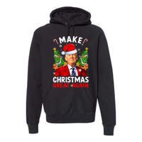 Make Christmas Great Again Funny Donald Trump Santa Xmas Premium Hoodie