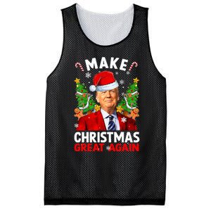 Make Christmas Great Again Funny Donald Trump Santa Xmas Mesh Reversible Basketball Jersey Tank