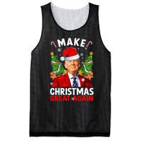 Make Christmas Great Again Funny Donald Trump Santa Xmas Mesh Reversible Basketball Jersey Tank