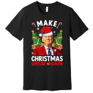 Make Christmas Great Again Funny Donald Trump Santa Xmas Premium T-Shirt