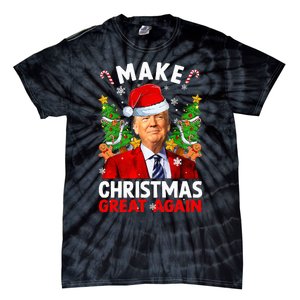 Make Christmas Great Again Funny Donald Trump Santa Xmas Tie-Dye T-Shirt