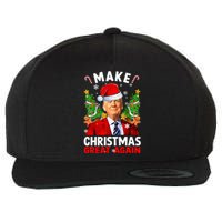 Make Christmas Great Again Funny Donald Trump Santa Xmas Wool Snapback Cap