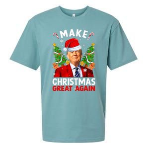 Make Christmas Great Again Funny Donald Trump Santa Xmas Sueded Cloud Jersey T-Shirt