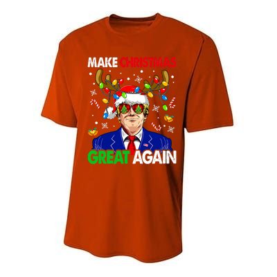 Make Christmas Great Again Trump 2024 Xmas Performance Sprint T-Shirt