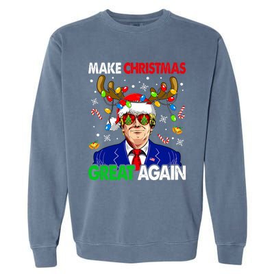 Make Christmas Great Again Trump 2024 Xmas Garment-Dyed Sweatshirt