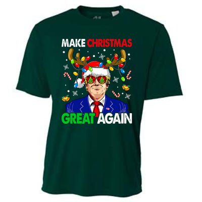 Make Christmas Great Again Trump 2024 Xmas Cooling Performance Crew T-Shirt