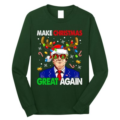 Make Christmas Great Again Trump 2024 Xmas Long Sleeve Shirt