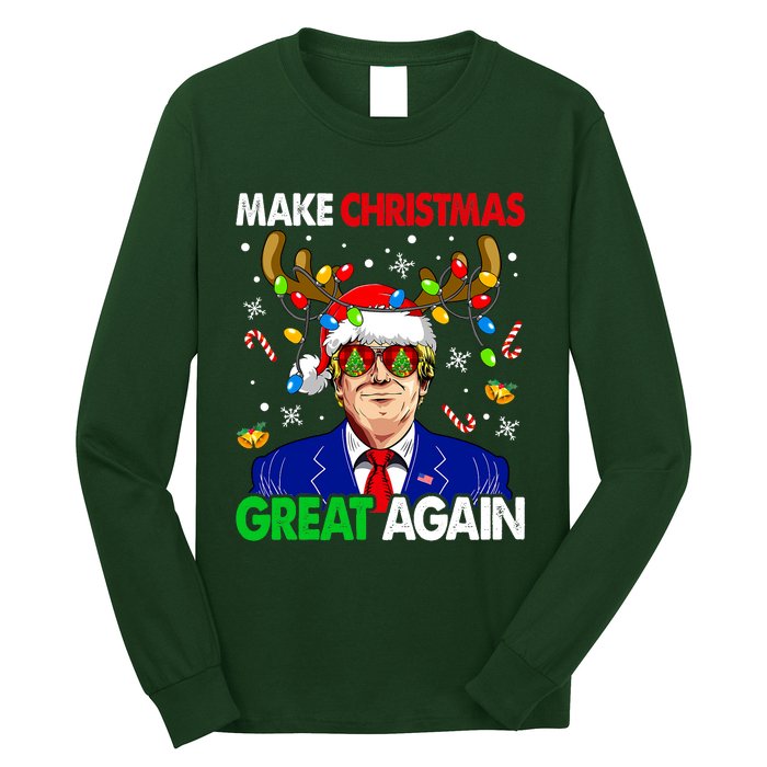 Make Christmas Great Again Trump 2024 Xmas Long Sleeve Shirt