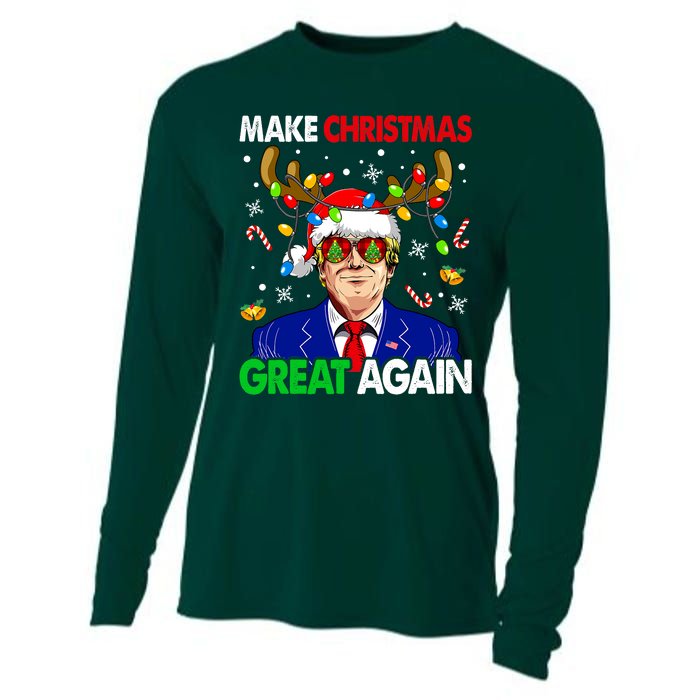 Make Christmas Great Again Trump 2024 Xmas Cooling Performance Long Sleeve Crew